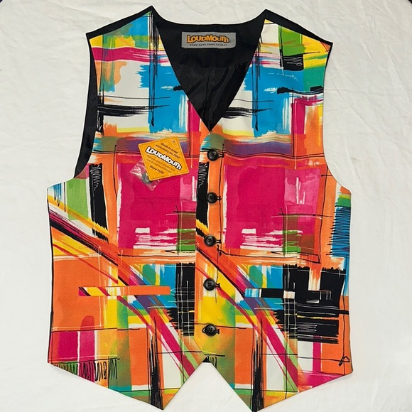 LOUDMOUTH Strokes Men’s Vest one of a kind Made to Order with Back buckle Sz 34. - Picture 1 of 14